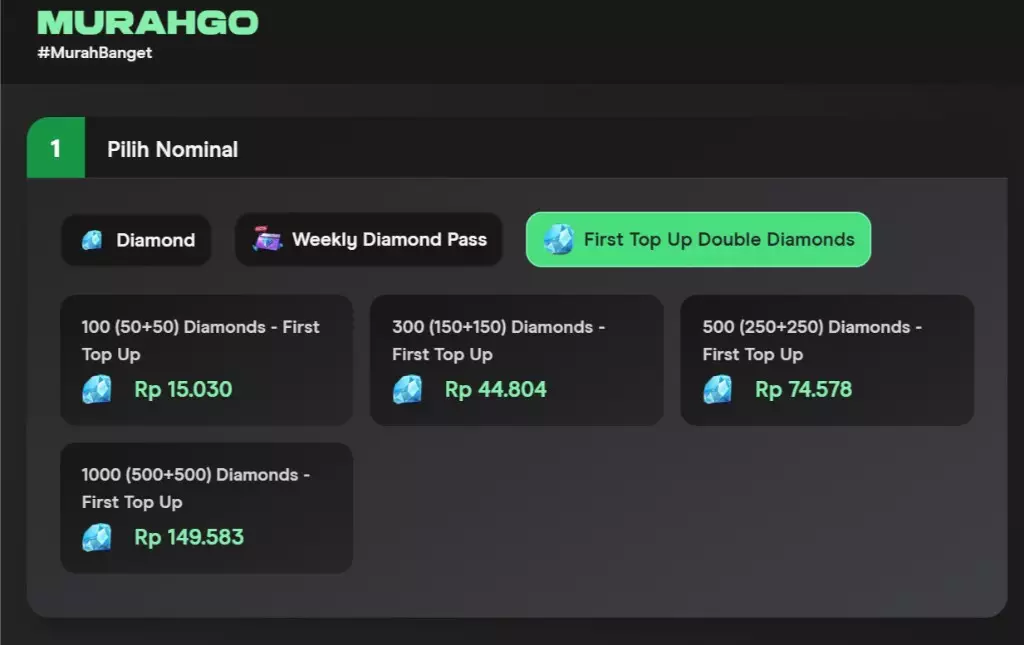 double diamonds di murahgo